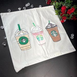 Vanilla, Strawberry Chocolate Frappuccino Decorative Pillowcase
